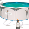 Сборный круглый бассейн 3.6x1.2м с песочным фильтром Bestway Hydrium Pool Set/56574
