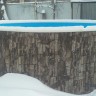 Каркасный бассейн морозоустойчивый Лагуна 4 х 1.25м (врезной скиммер + форсунка) Шоколад 40011