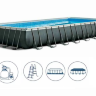Бассейн каркасный прямоугольный Ultra Frame Pool 975х488х132 см, песочный фильтр и аксессуары Intex 26374