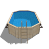 Деревянный морозоустойчивый овальный бассейн 770 х 400 см глубиной 130 см 