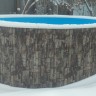 Каркасный бассейн морозоустойчивый Лагуна 5 х 1.25м (врезной скиммер + форсунка) цвет Ультрамарин/50017