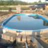 Каркасный бассейн морозоустойчивый Лагуна стальной (Гигабасс) 10 х 5.5 х 1.5м овальный (вкапываемый) цвет Платина/ТМ609/100550