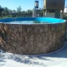 Каркасный бассейн морозоустойчивый Лагуна стальной 5.5 х 3.5 х 1.25м овальный (вкапываемый) цвет Шоколад. 55035001