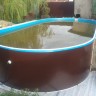 Каркасный бассейн морозоустойчивый Лагуна стальной 7 х 3.5 х 1.25м овальный (вкапываемый)/ТМ834